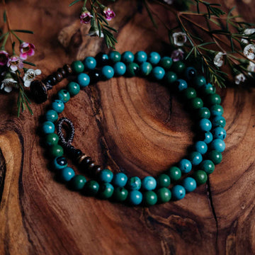 Necklace Pearls Chrysocolla