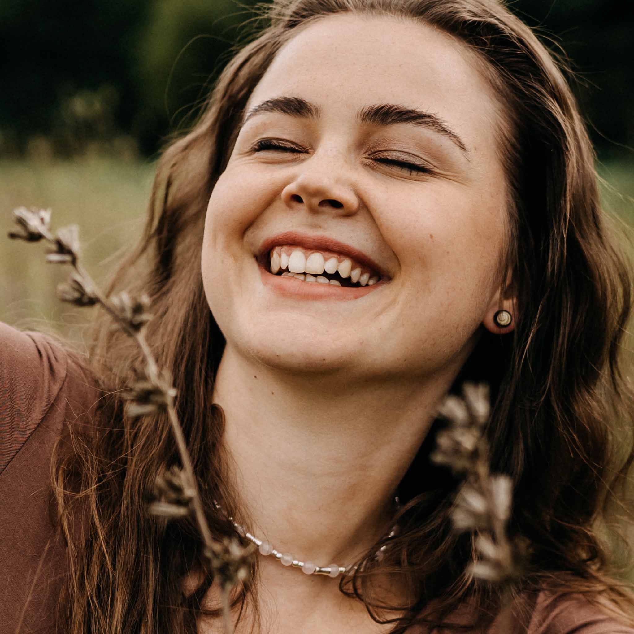 Halskette Noema Silber Rosenquarz