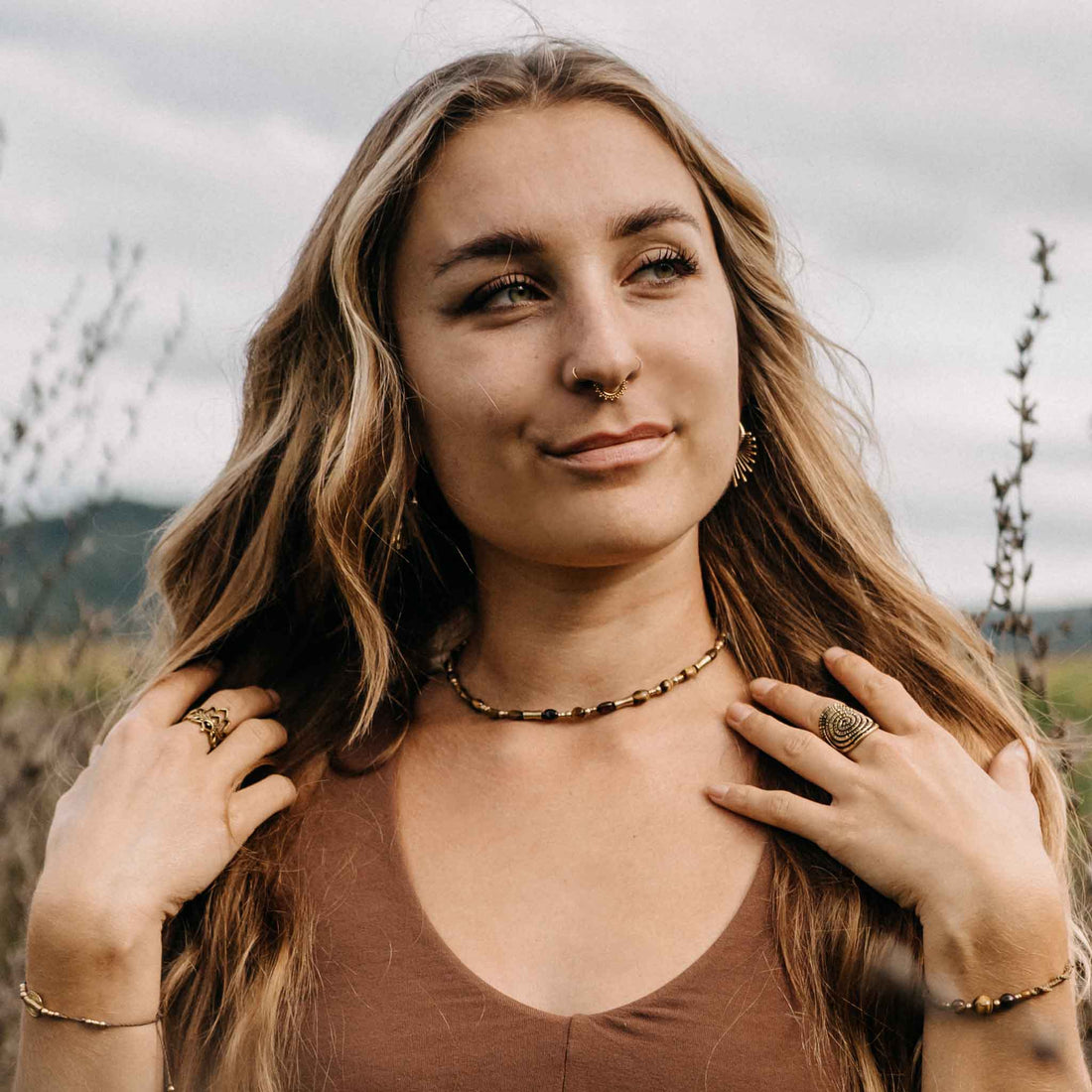 Halskette Noema Gold Tigerauge