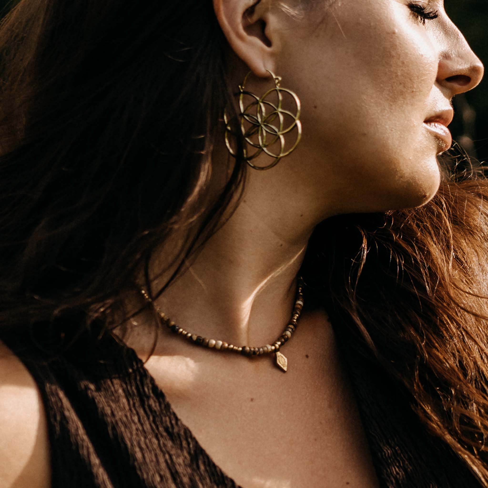 Halskette Nymera Gold Jaspis