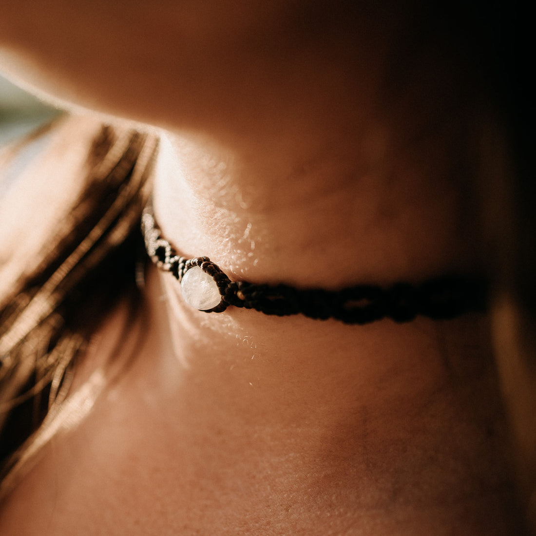 Necklace Elaruna Black Moonstone