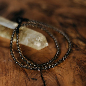 Necklace Pearls Smoky Quartz