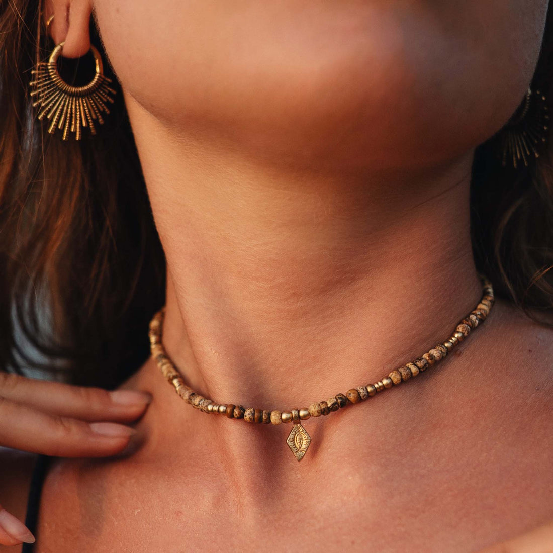 Nymera Gold Jasper Necklace