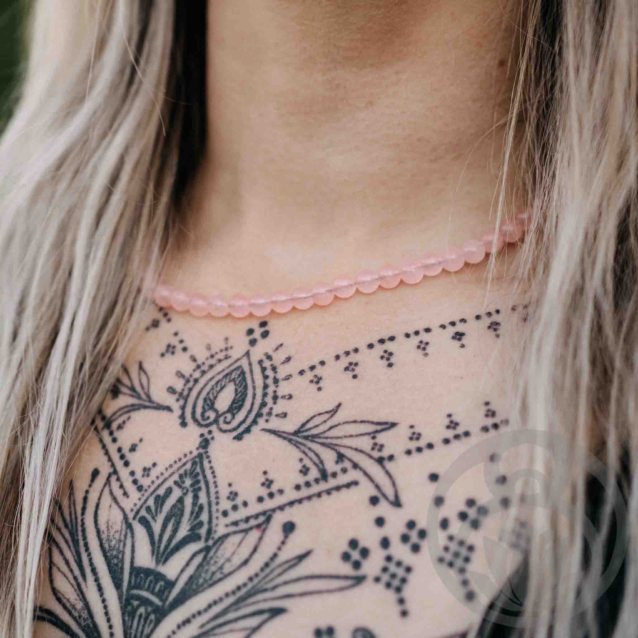 Necklace Pearls Rose Quartz