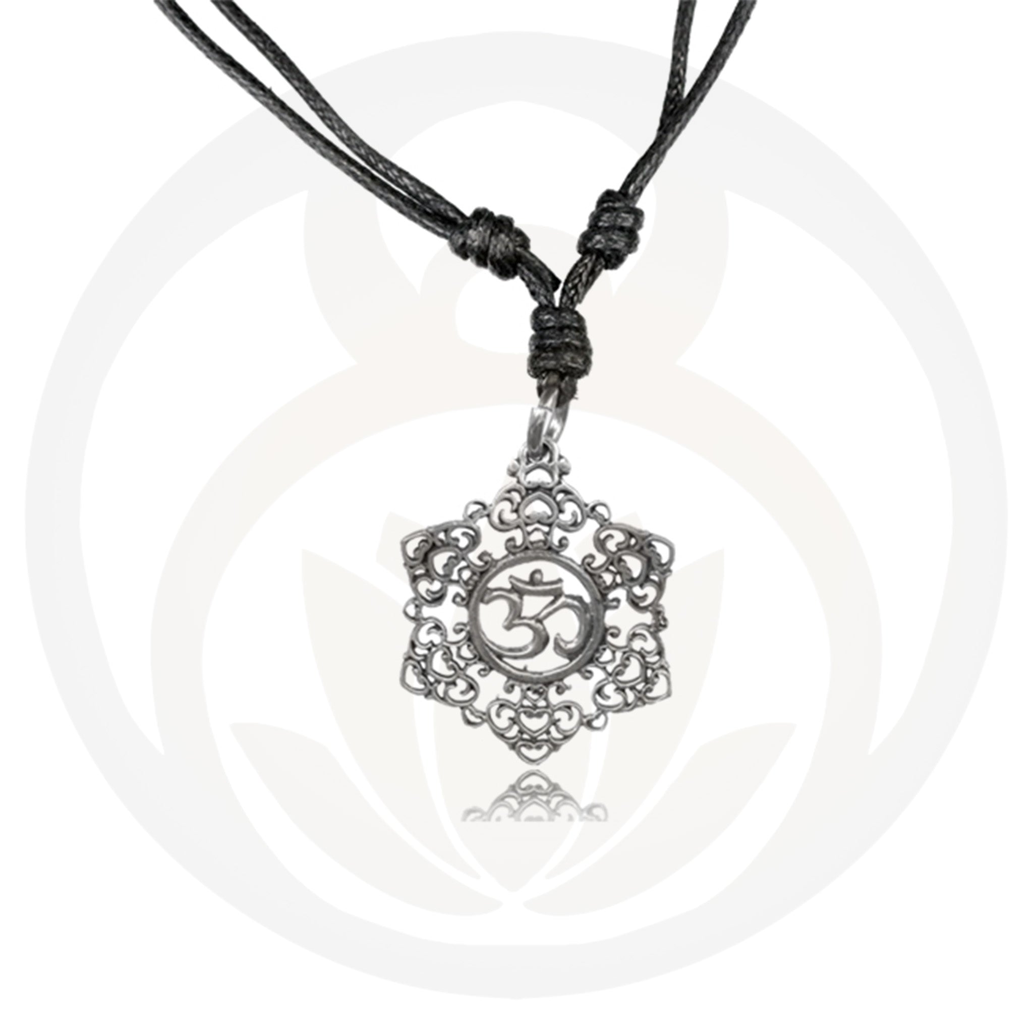 Necklace Aum Mandala Silver