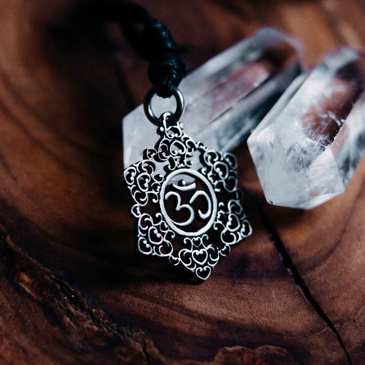 Halskette Aum Mandala Silber