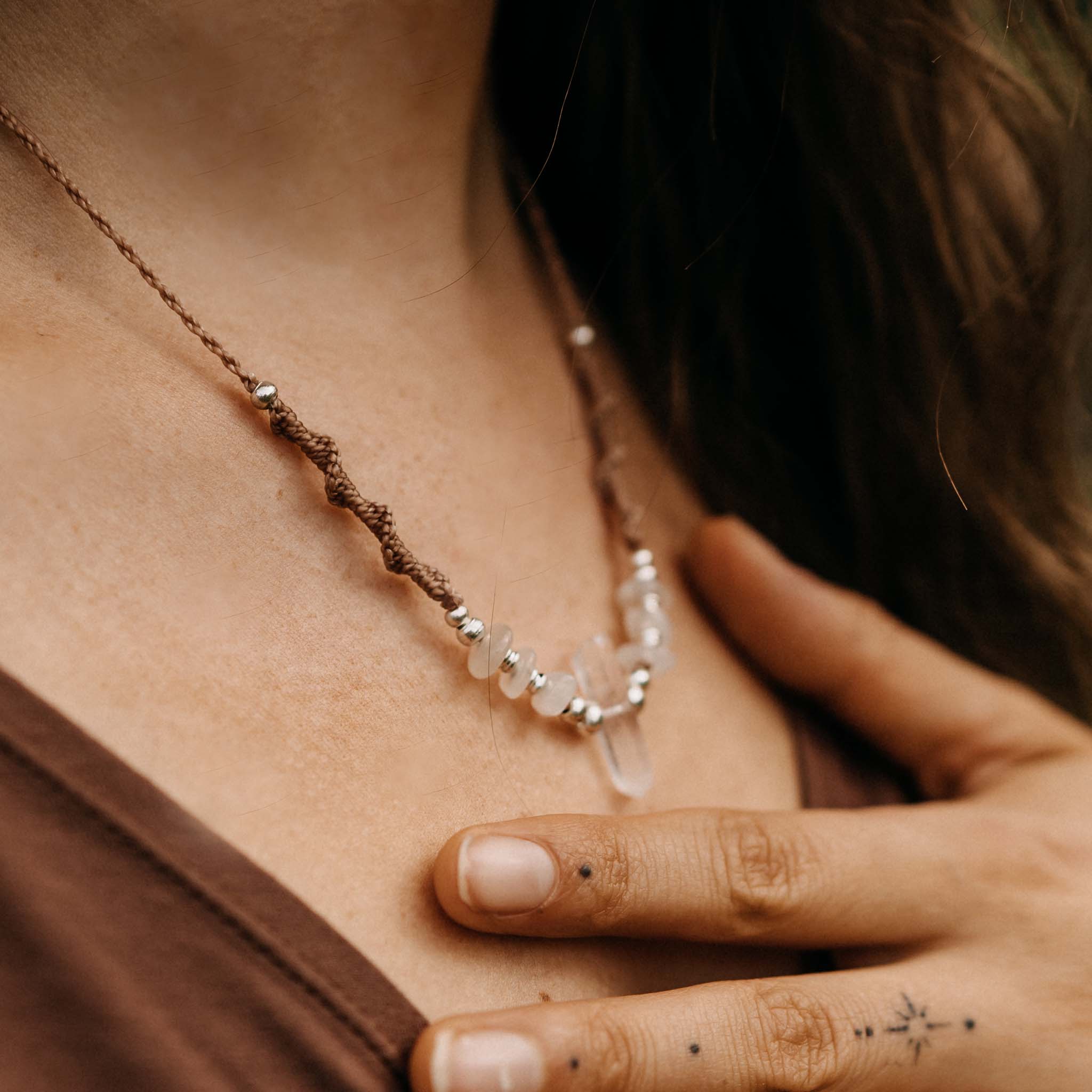 Halskette Elysira Silber Rose