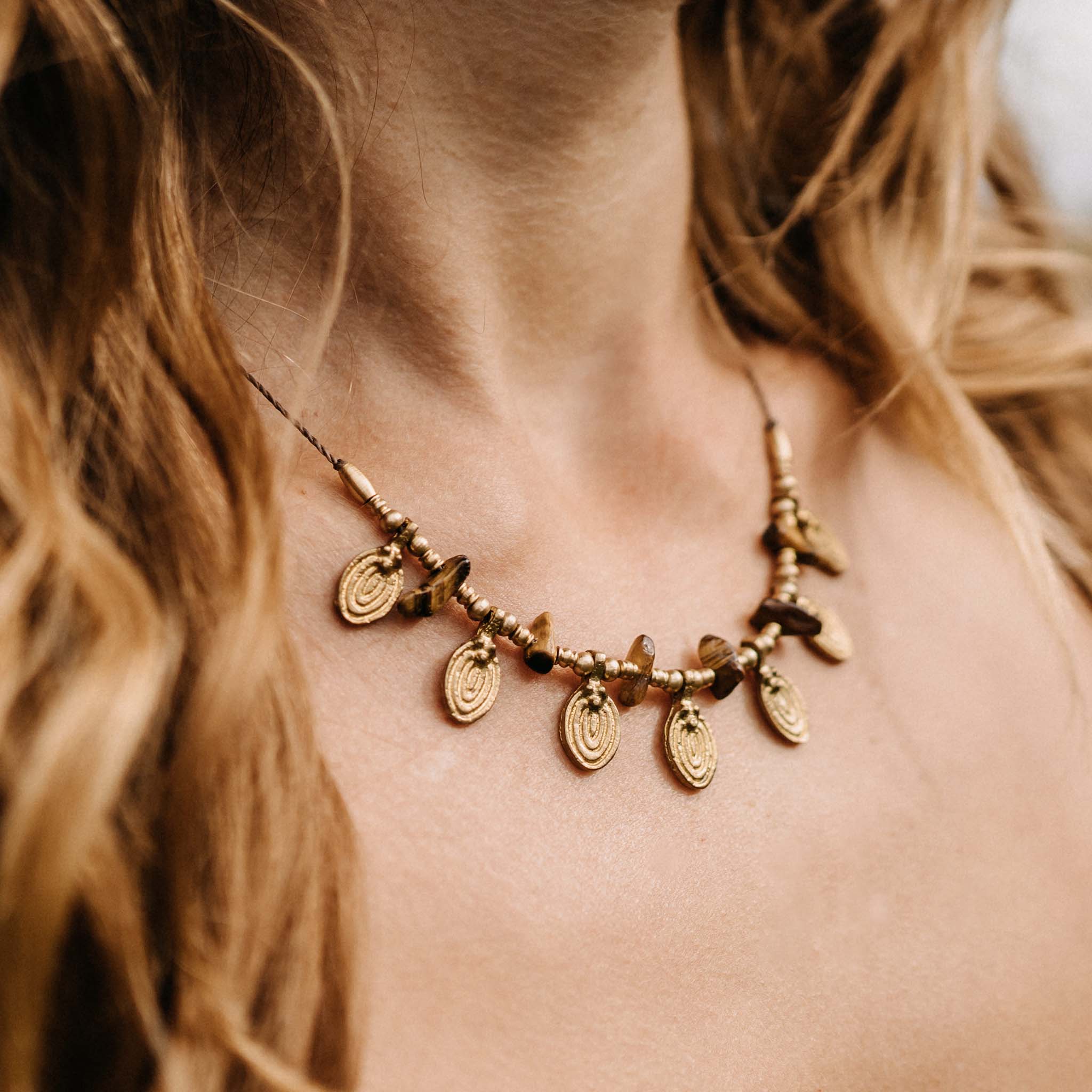 Amariel Gold Tiger Eye Necklace