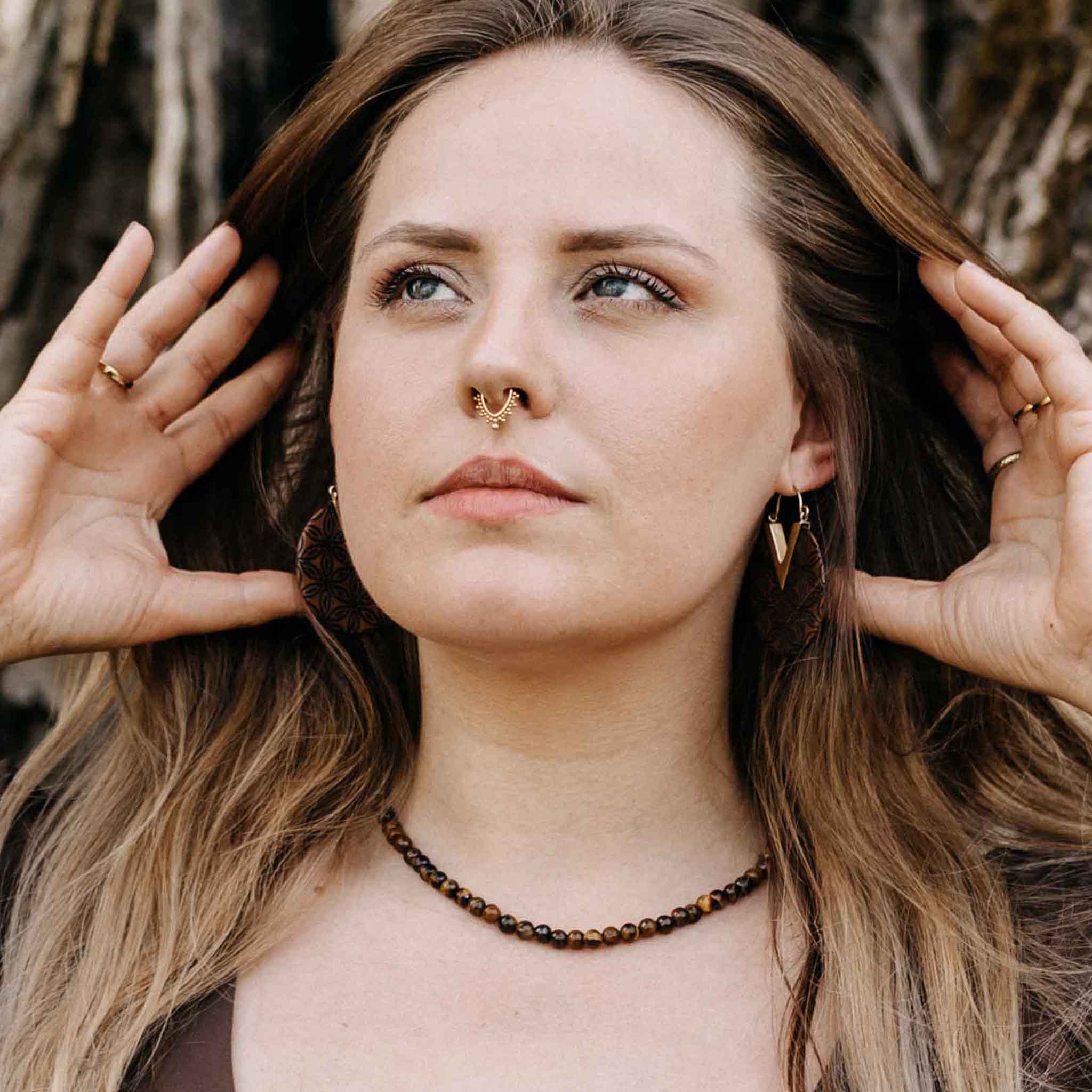 Tiger Eye Pearl Necklace