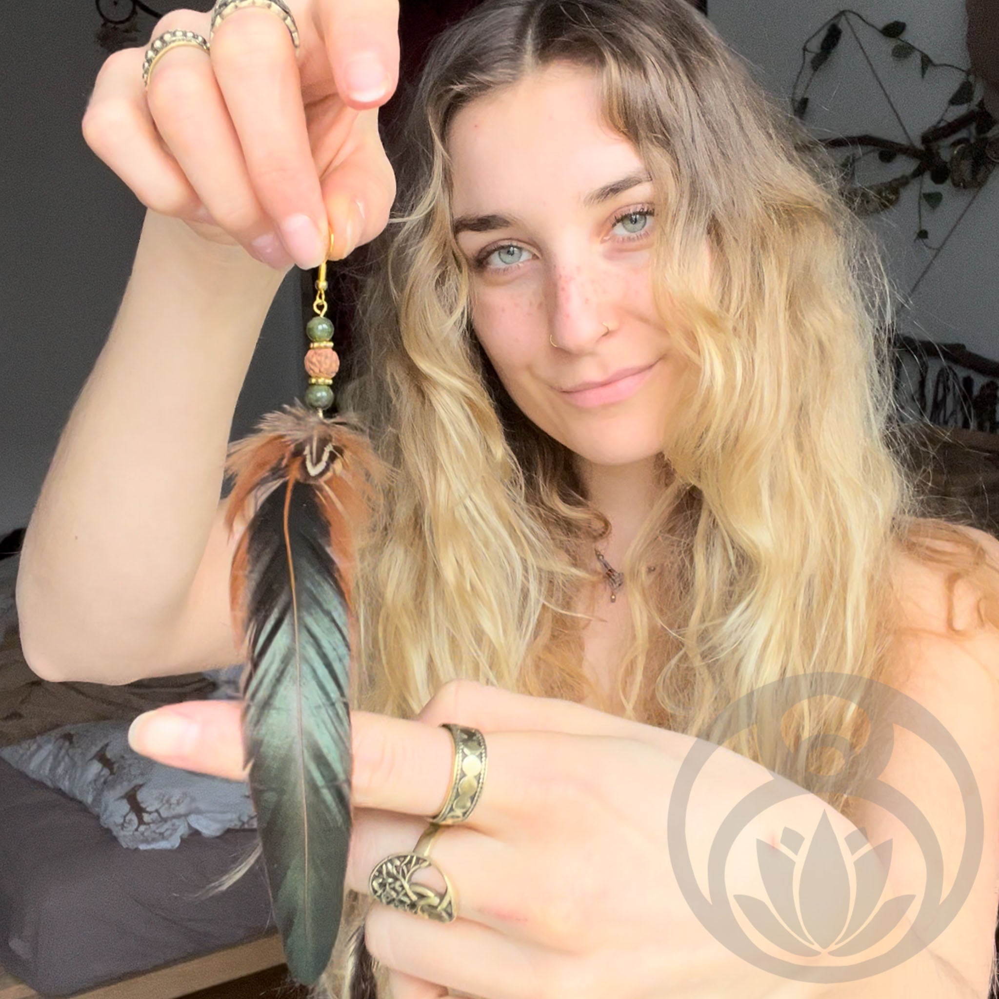 Ohrringe Federn Hahn Fasan