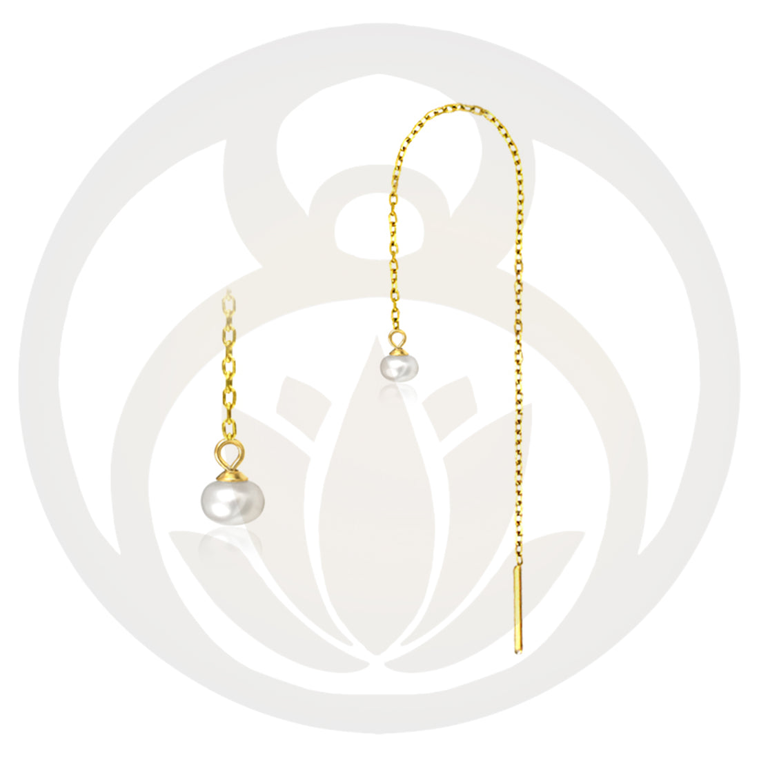 Kettenohrringe Moti Gold/Silber