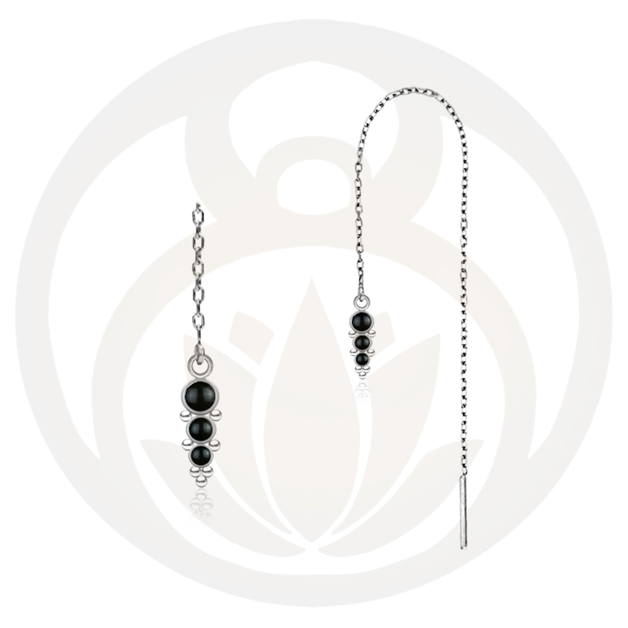 Halia silver chain earrings