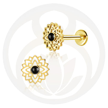 Labret Nani Gold Onyx