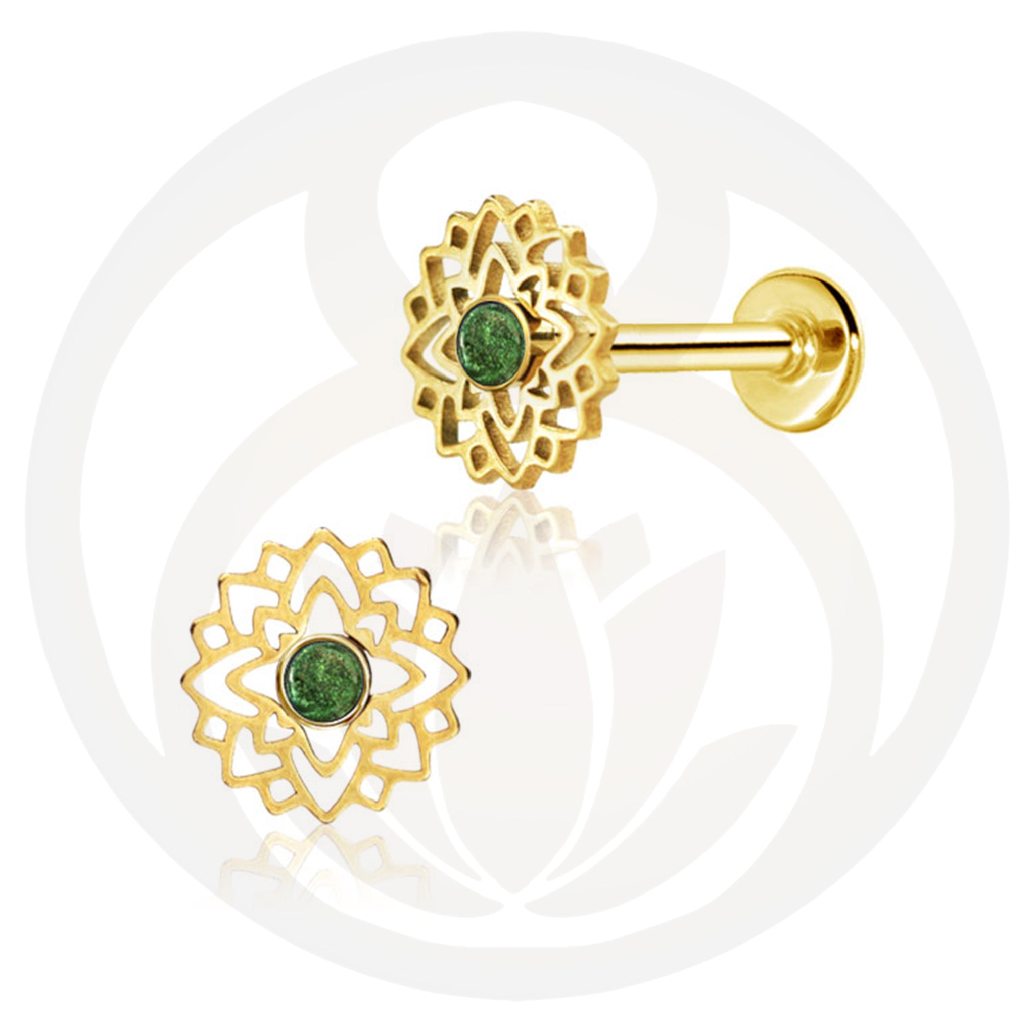 Labret Nani Gold Jade