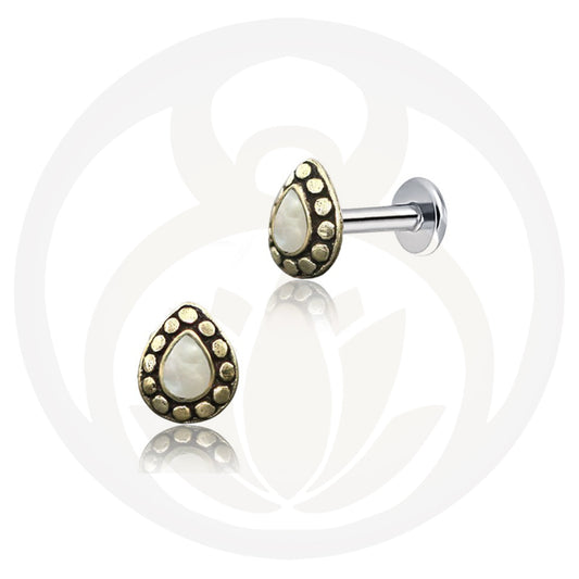 Labret Sverre Gold Mother of Pearl