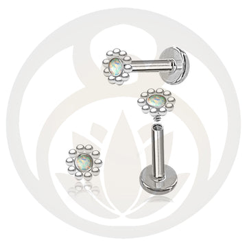 Labret Alva Silver Opal