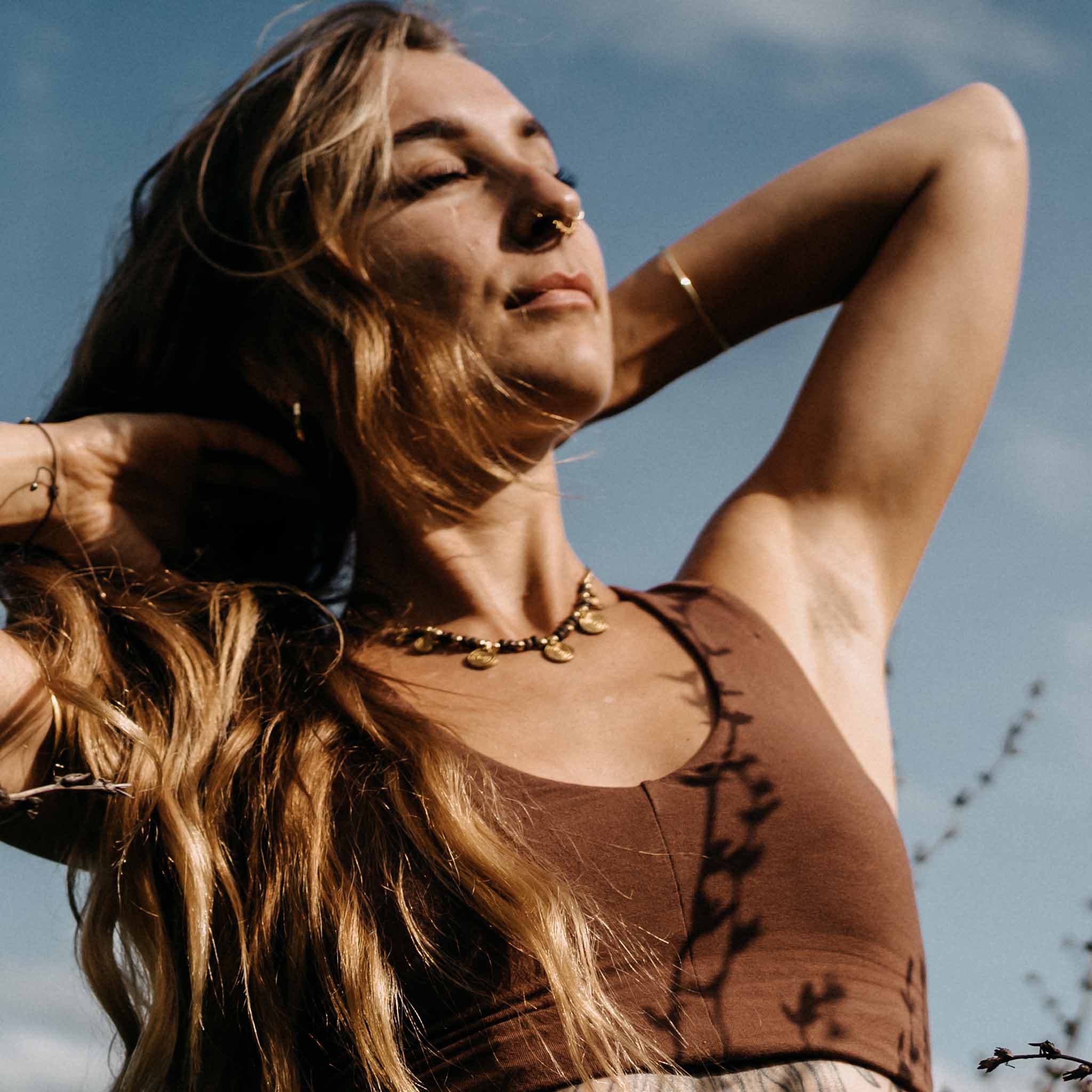 Seraphaya Gold Wood Necklace