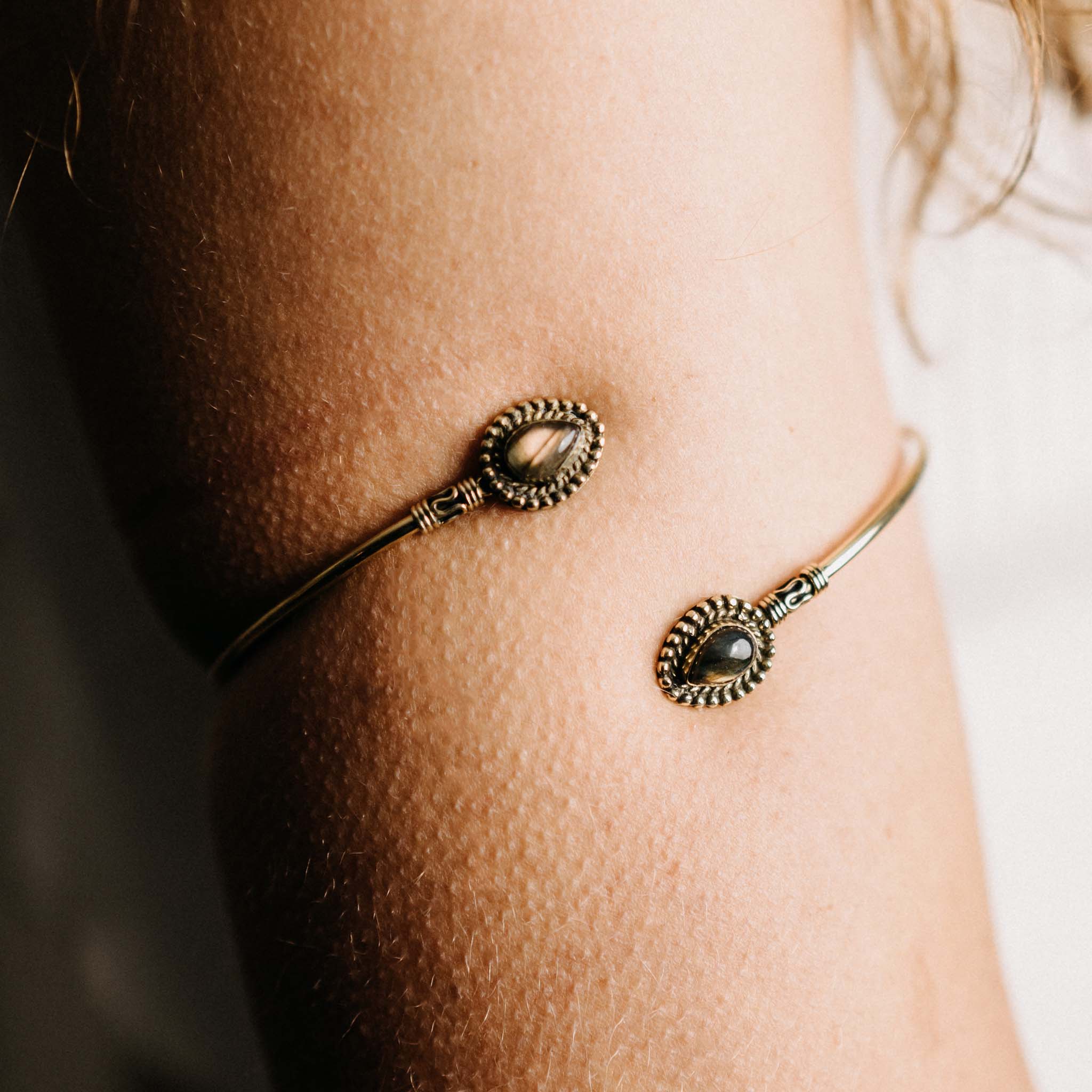 Devika Gold Upper Arm Bracelet