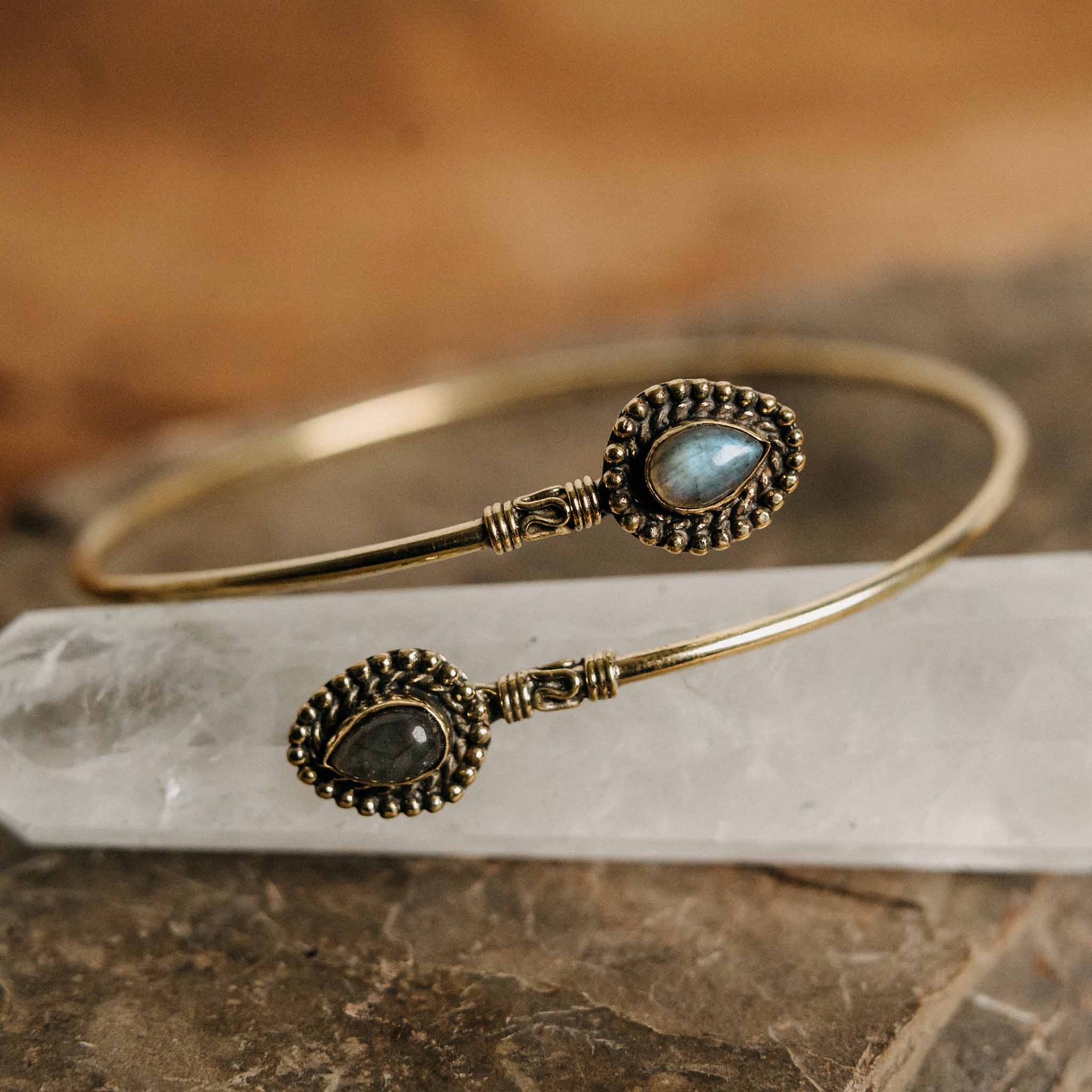 Devika Gold Upper Arm Bracelet