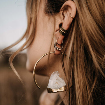 Ear weights Agneta crystal