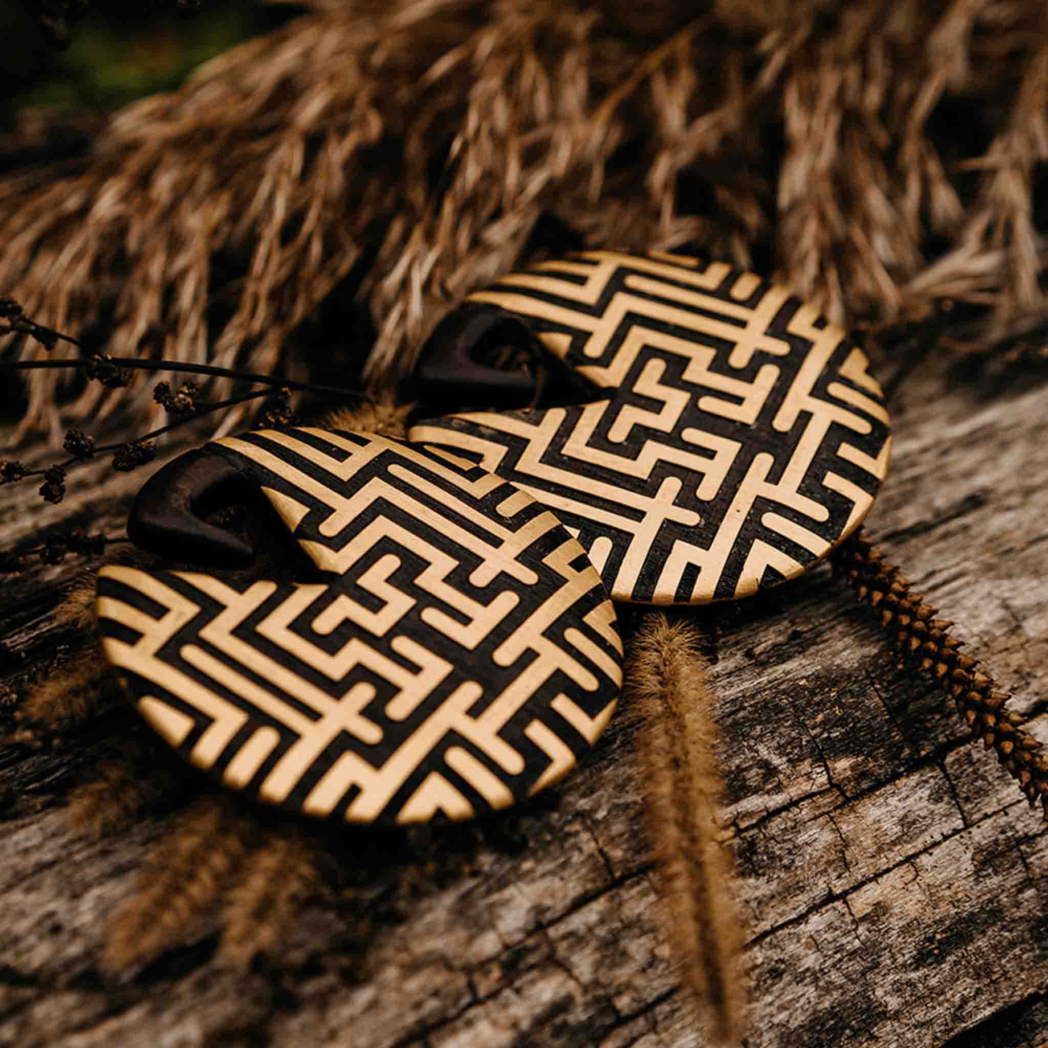 Ear Weights Hugin Brown Gold