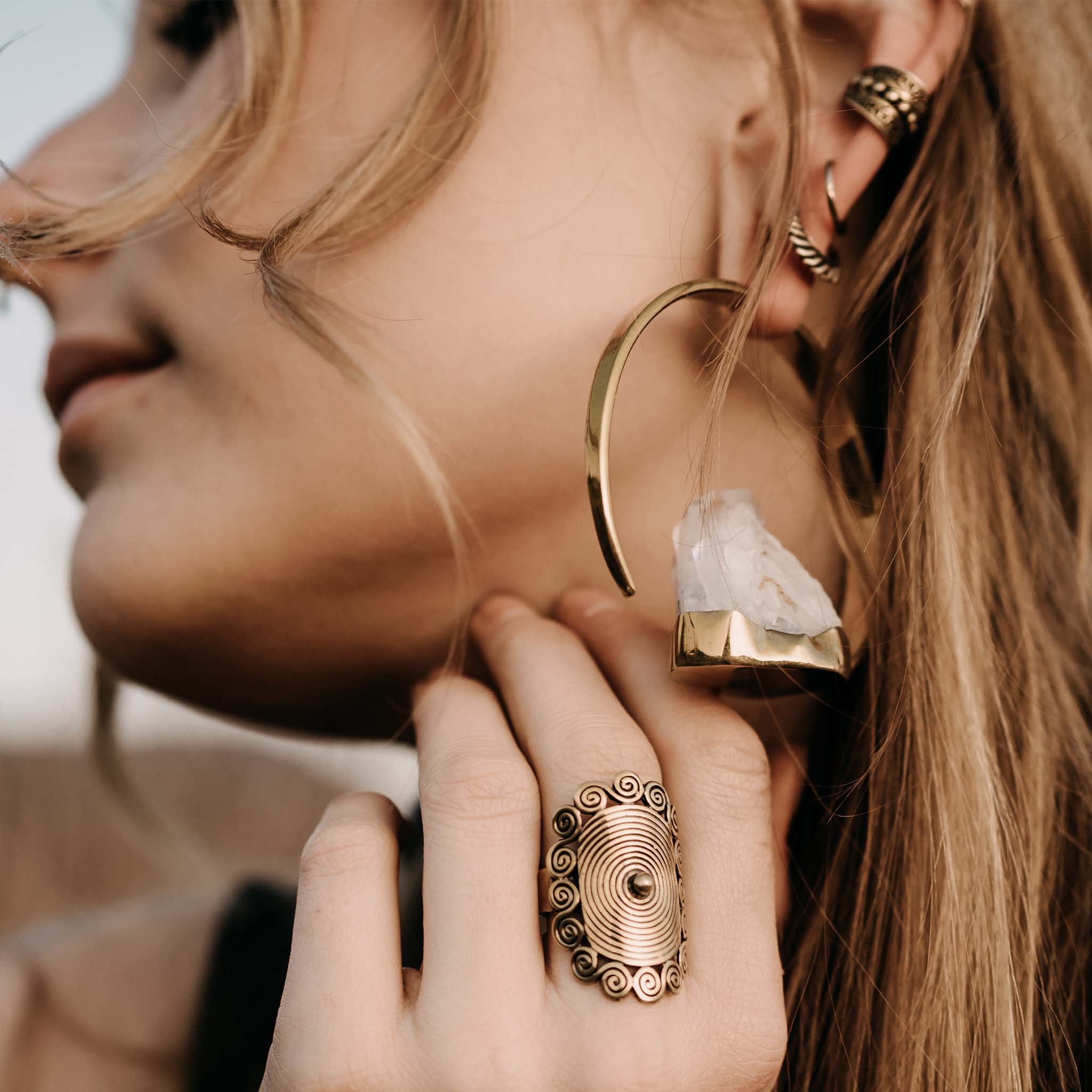 Ear weights Agneta crystal