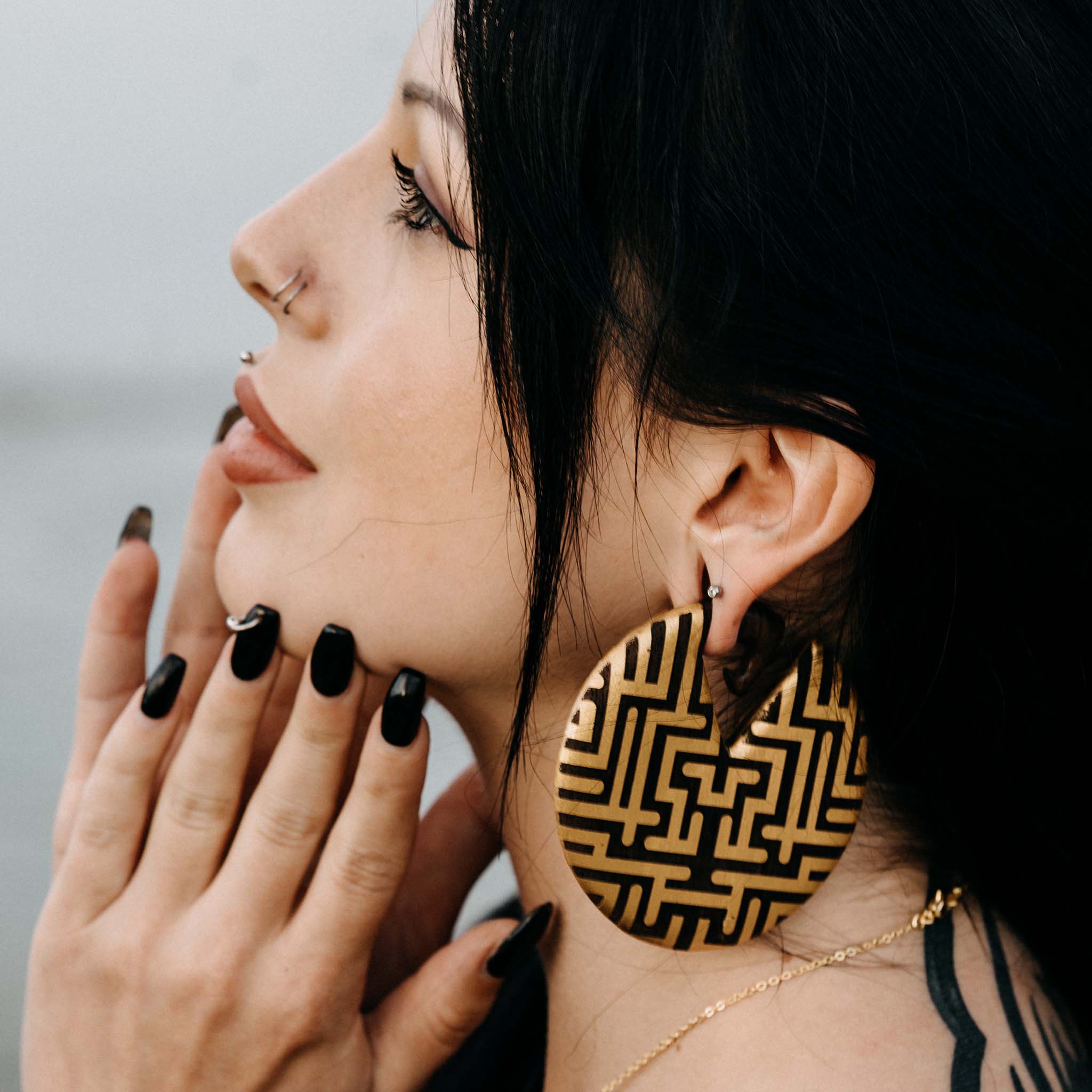 Ear Weights Hugin Brown Gold