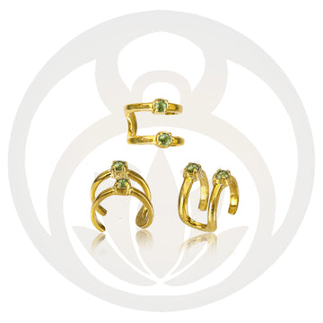 Ear Cuff Eivor Gold Jade