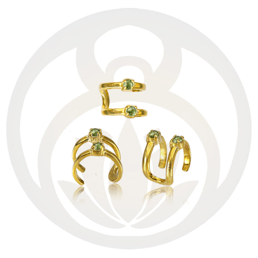 Ear Cuff Eivor Gold Jade