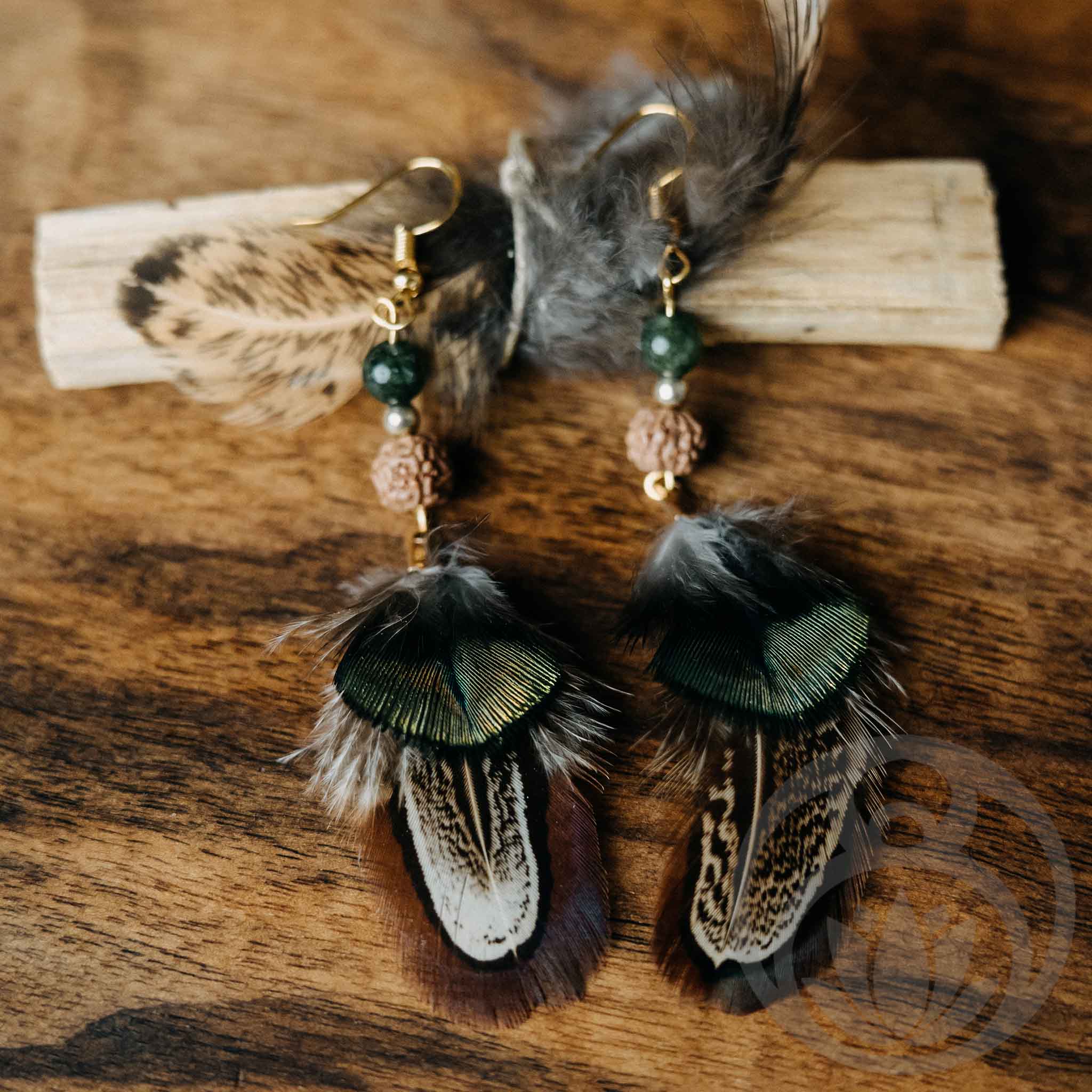 Ohrringe Federn Fasan