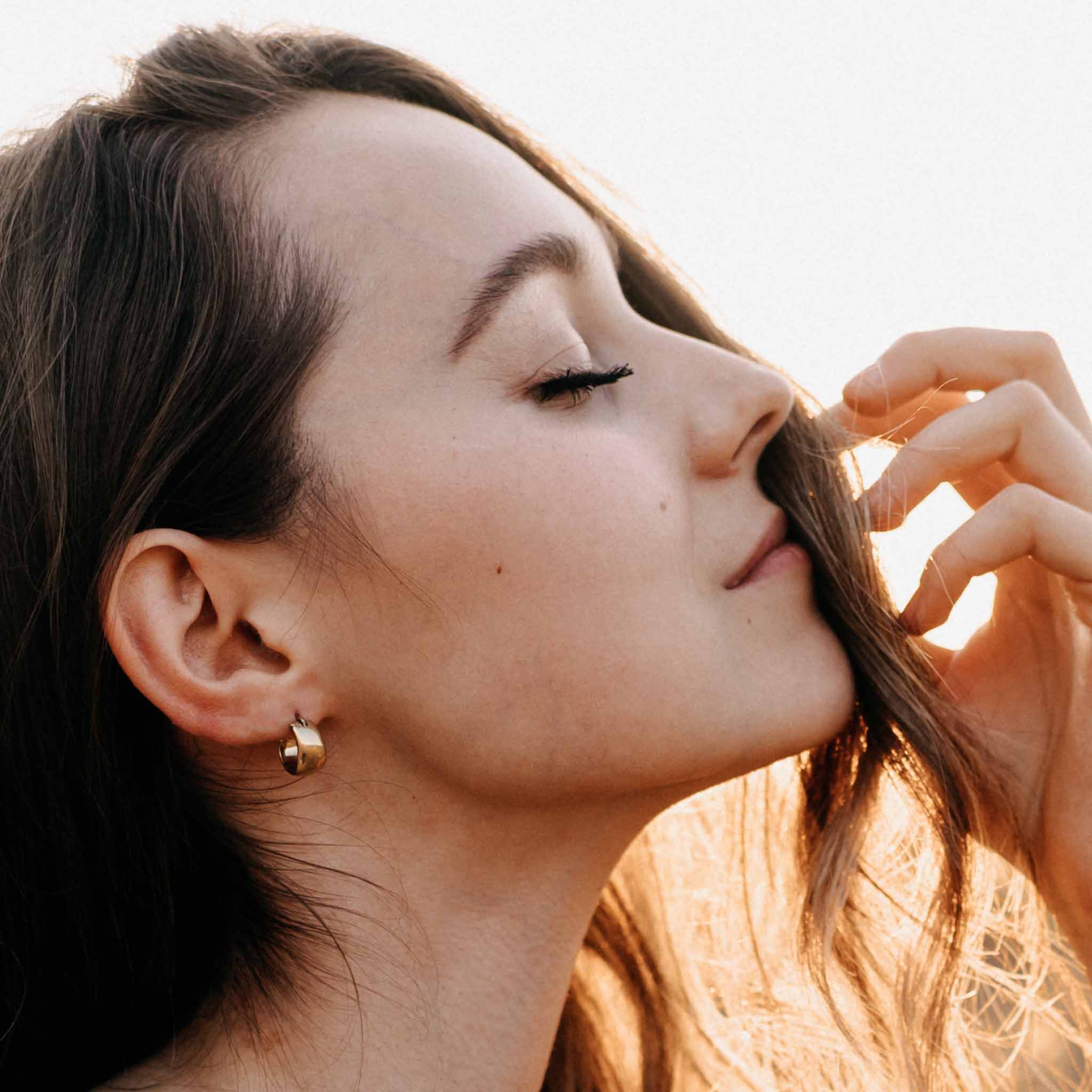 Ohrringe Almina Gold Glatt