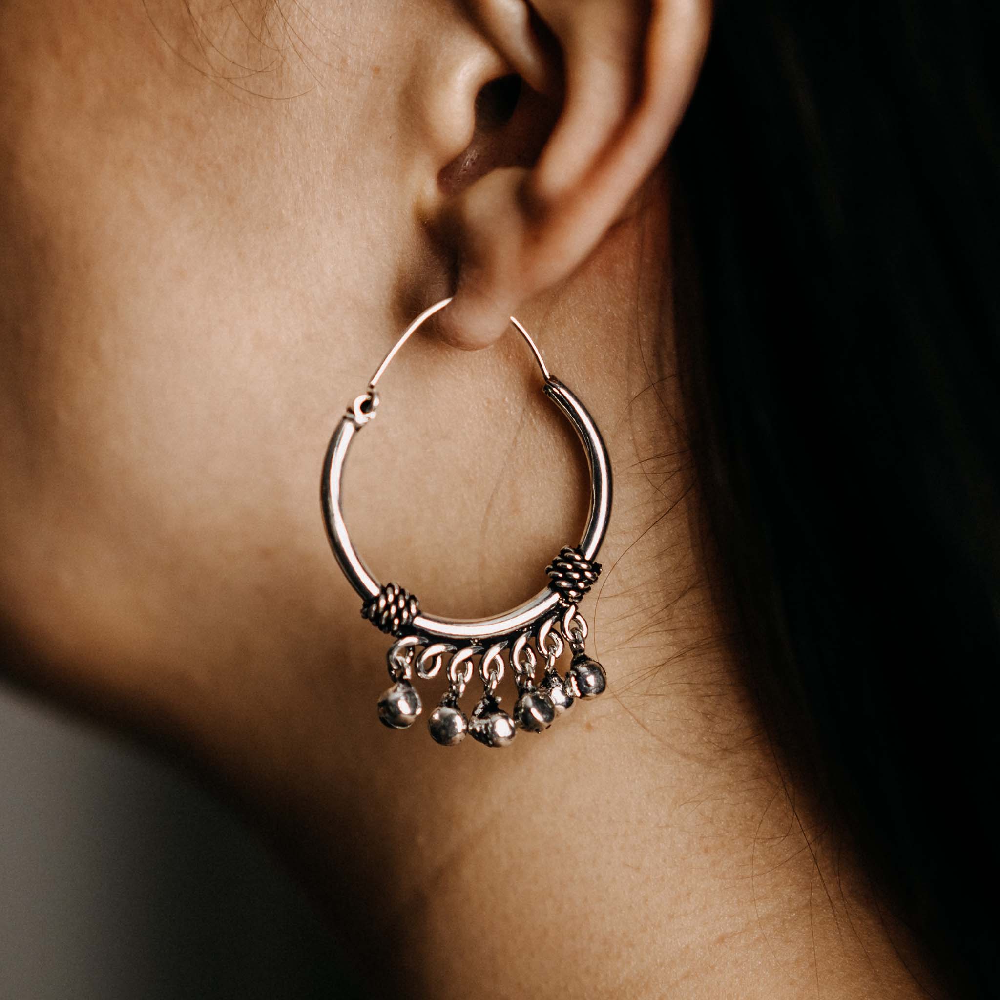Devan Small Silver Earrings