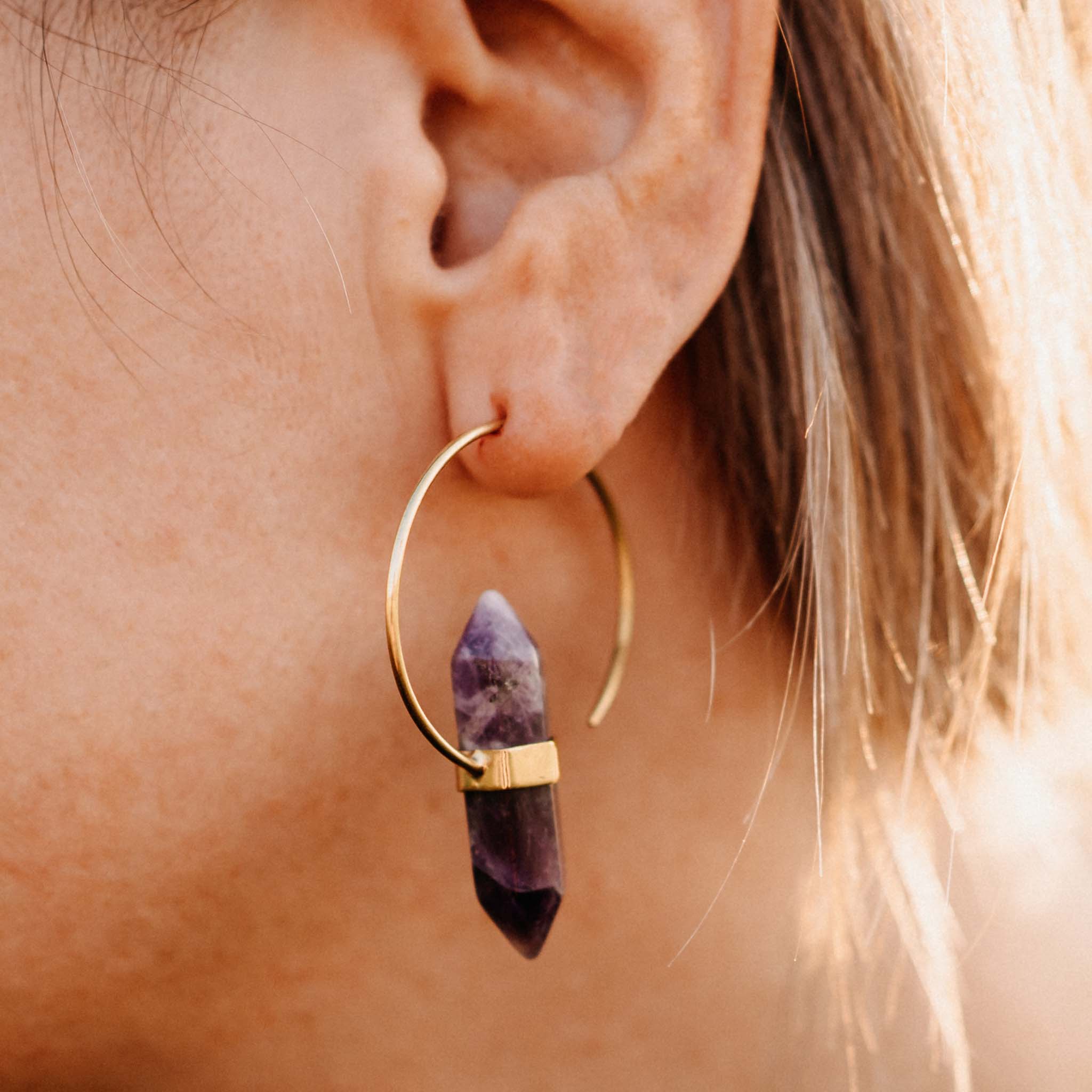 Ohrringe Luce Gold Amethyst