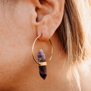 Ohrringe Luce Gold Amethyst