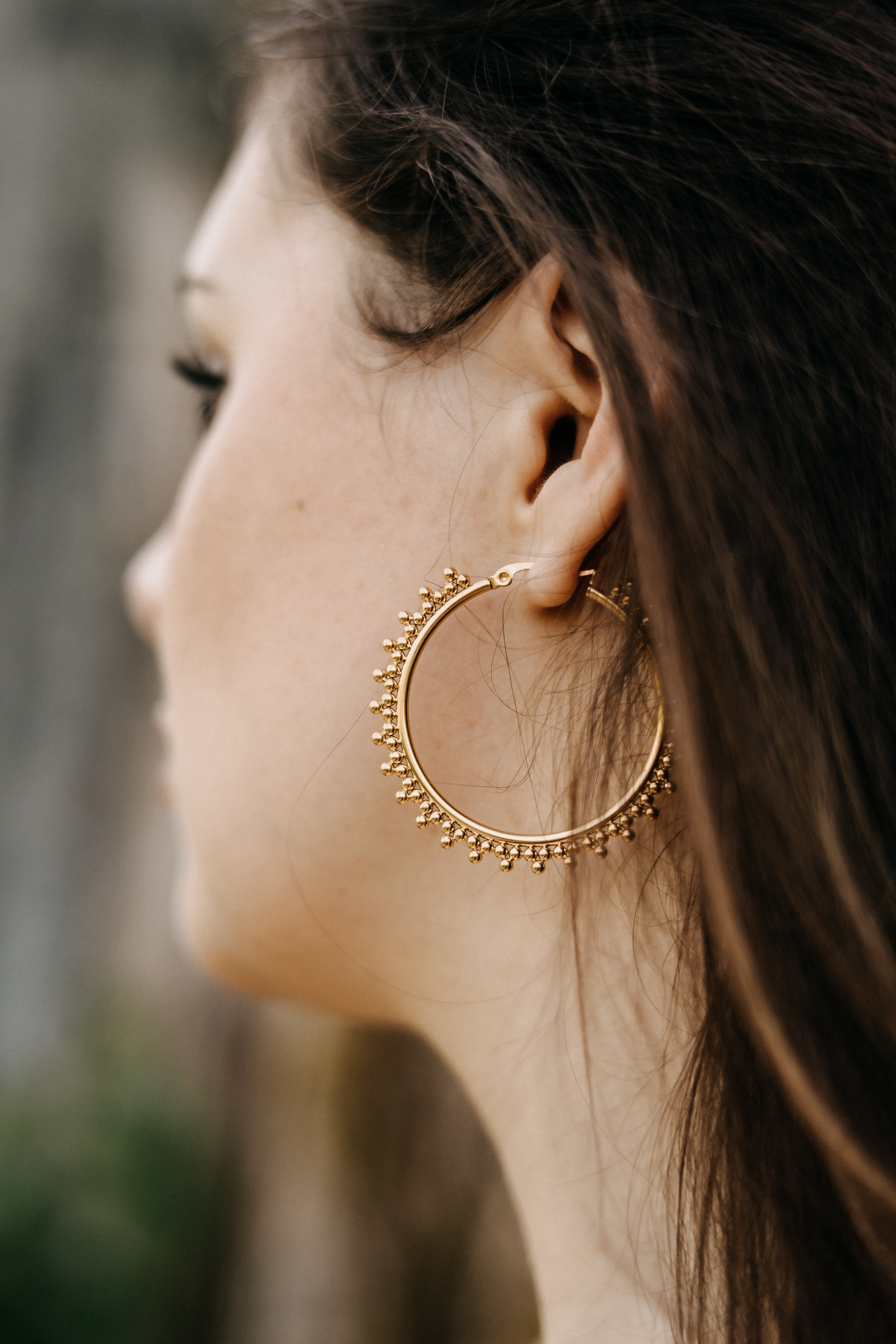 Ohrringe Zoya Groß Silber