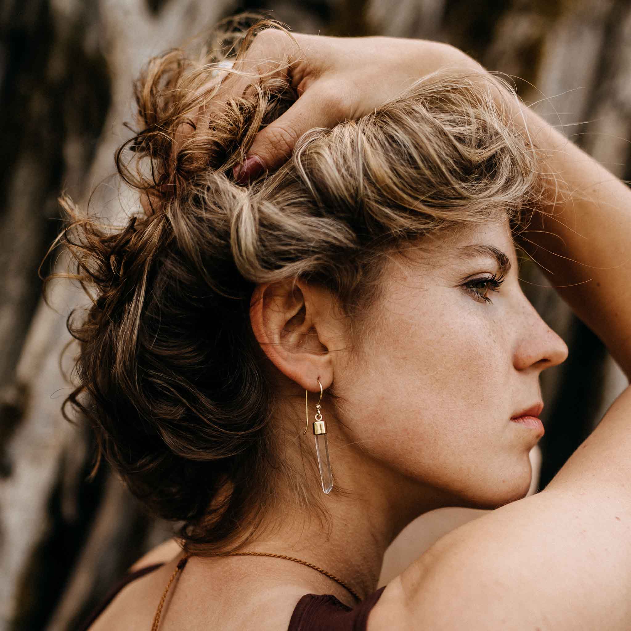 Ohrringe Fiamm Bergkristall