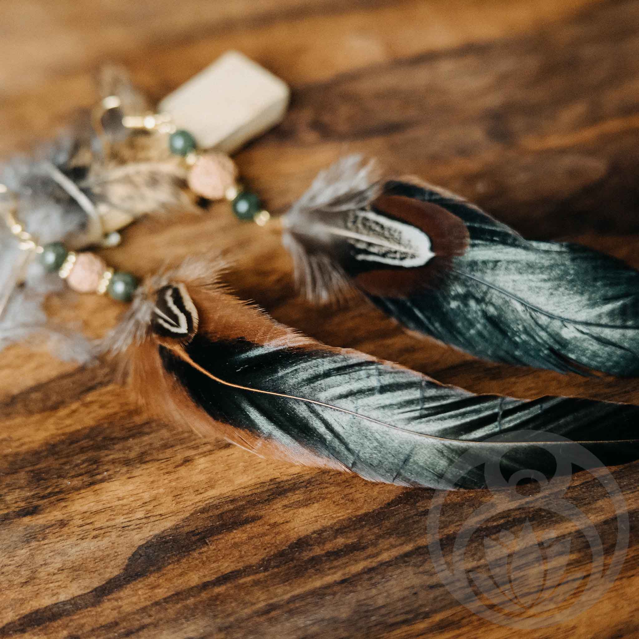 Ohrringe Federn Hahn Fasan