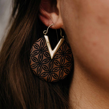 Ohrringe Kamaha'o Holz