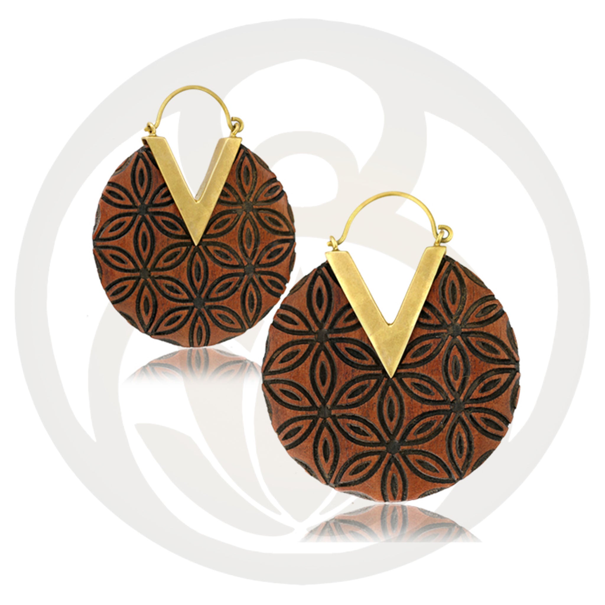 Ohrringe Kamaha'o Holz