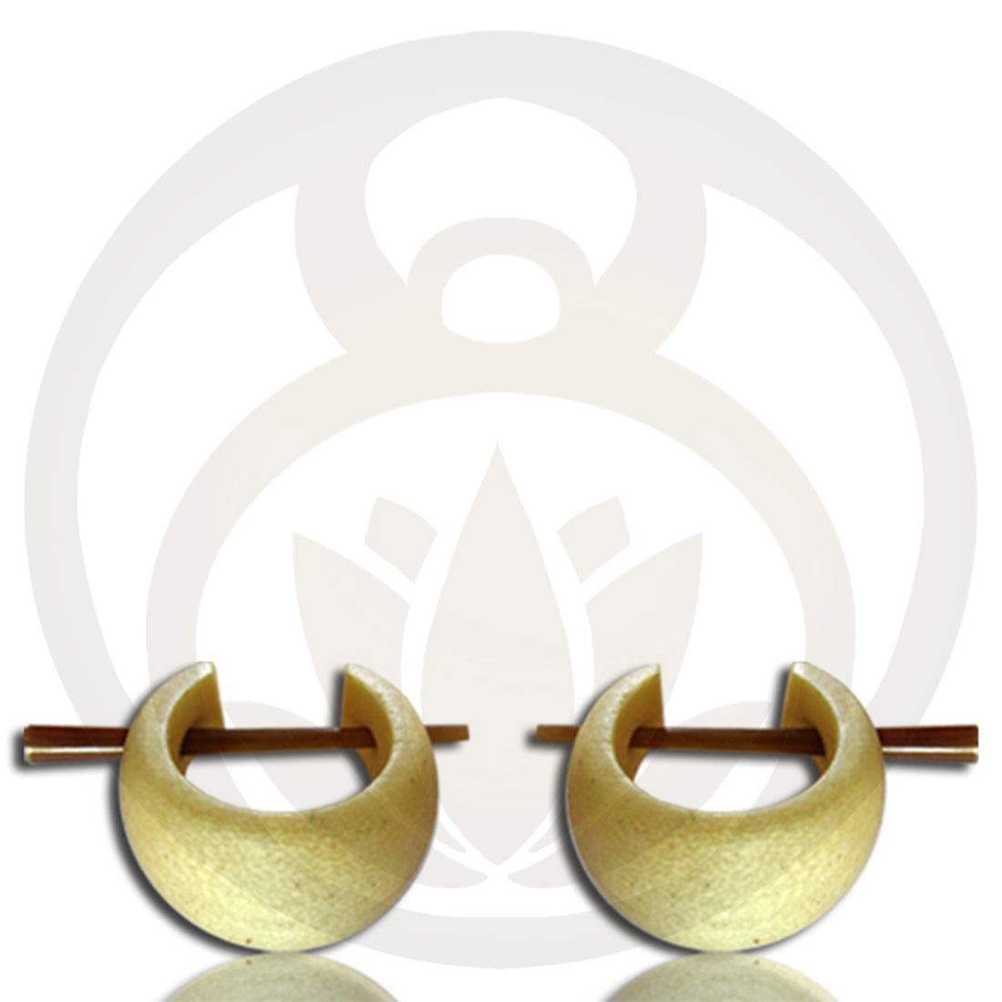 Ohrringe Nalani Teak Holz Hell