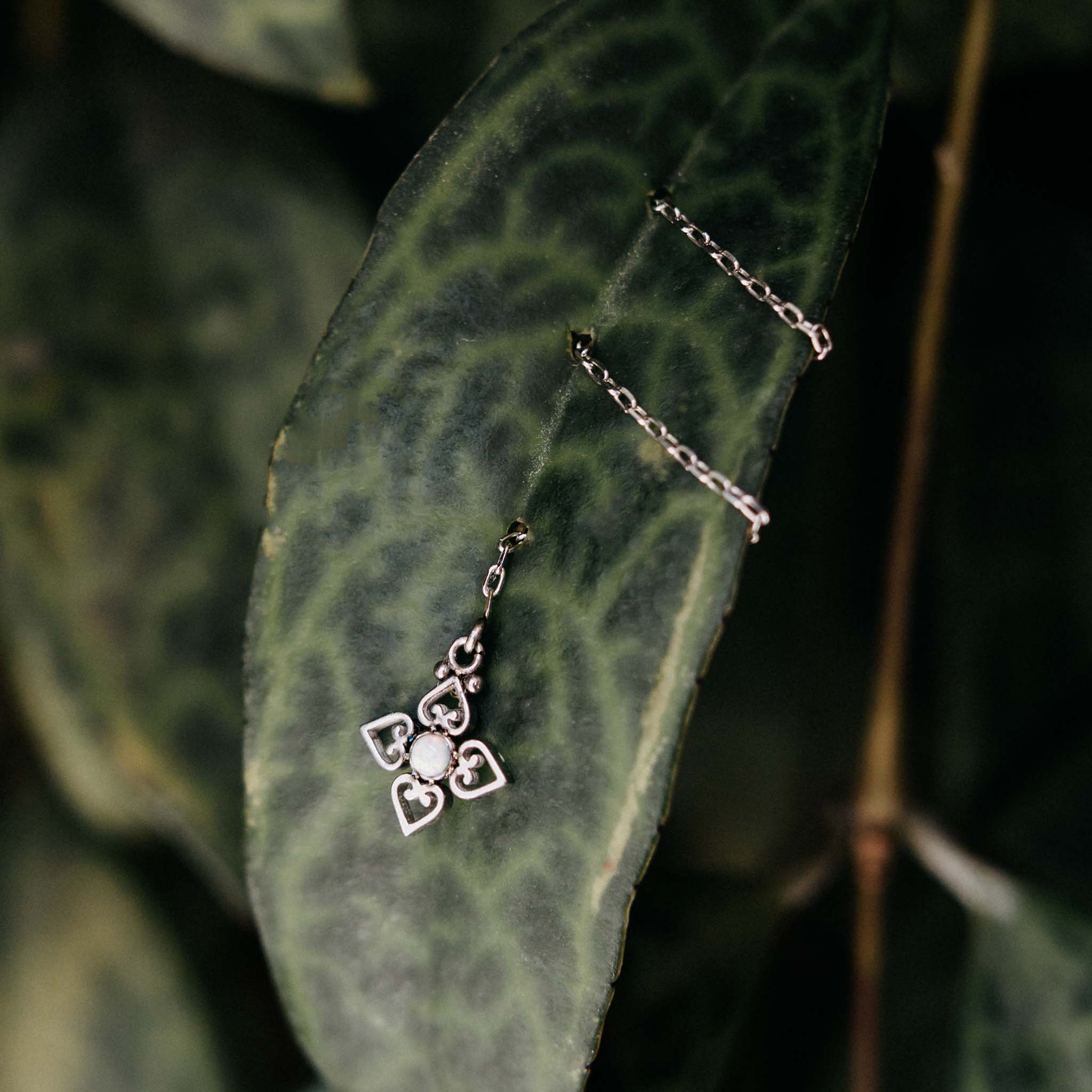 Kettenohrringe Sole Silber