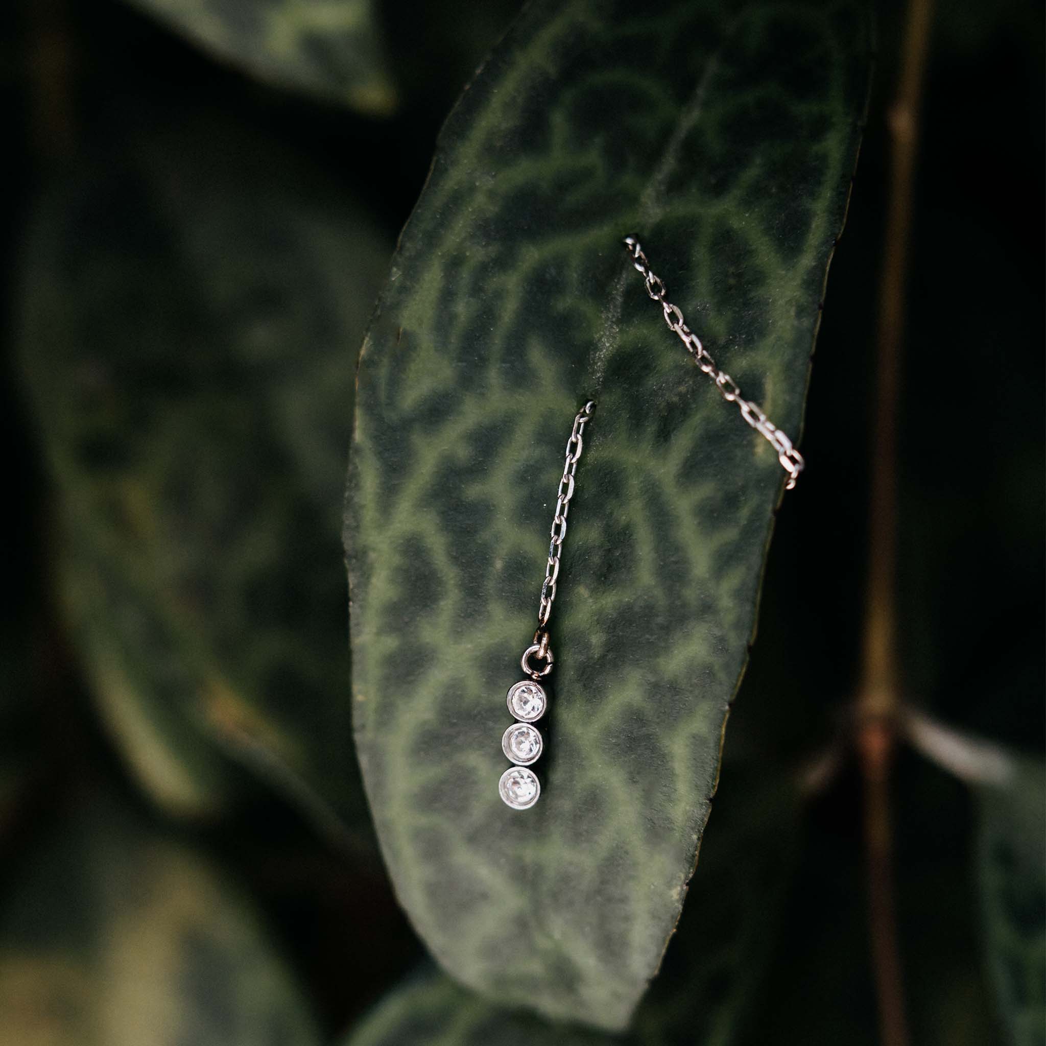 Halia silver chain earrings