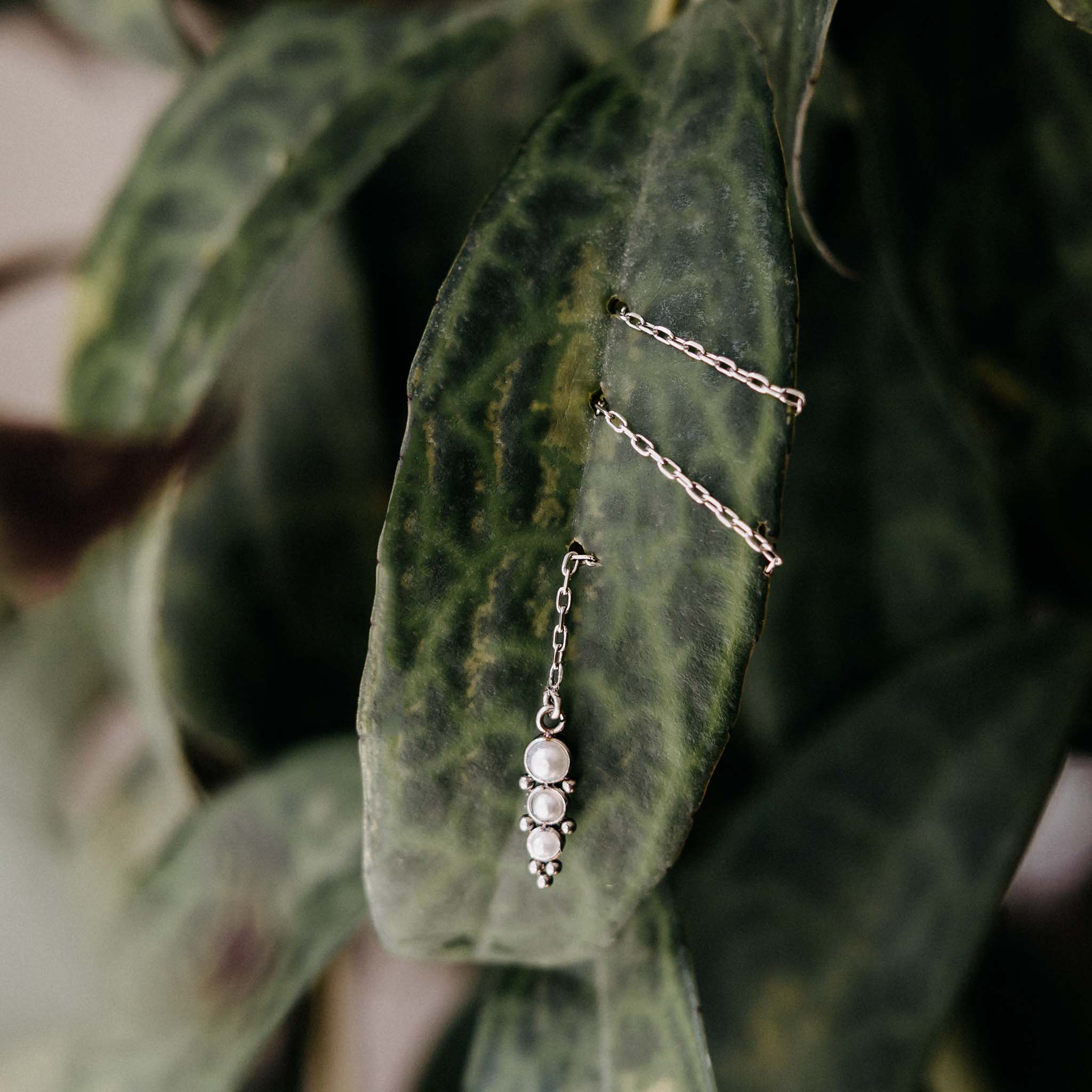 Halia silver chain earrings