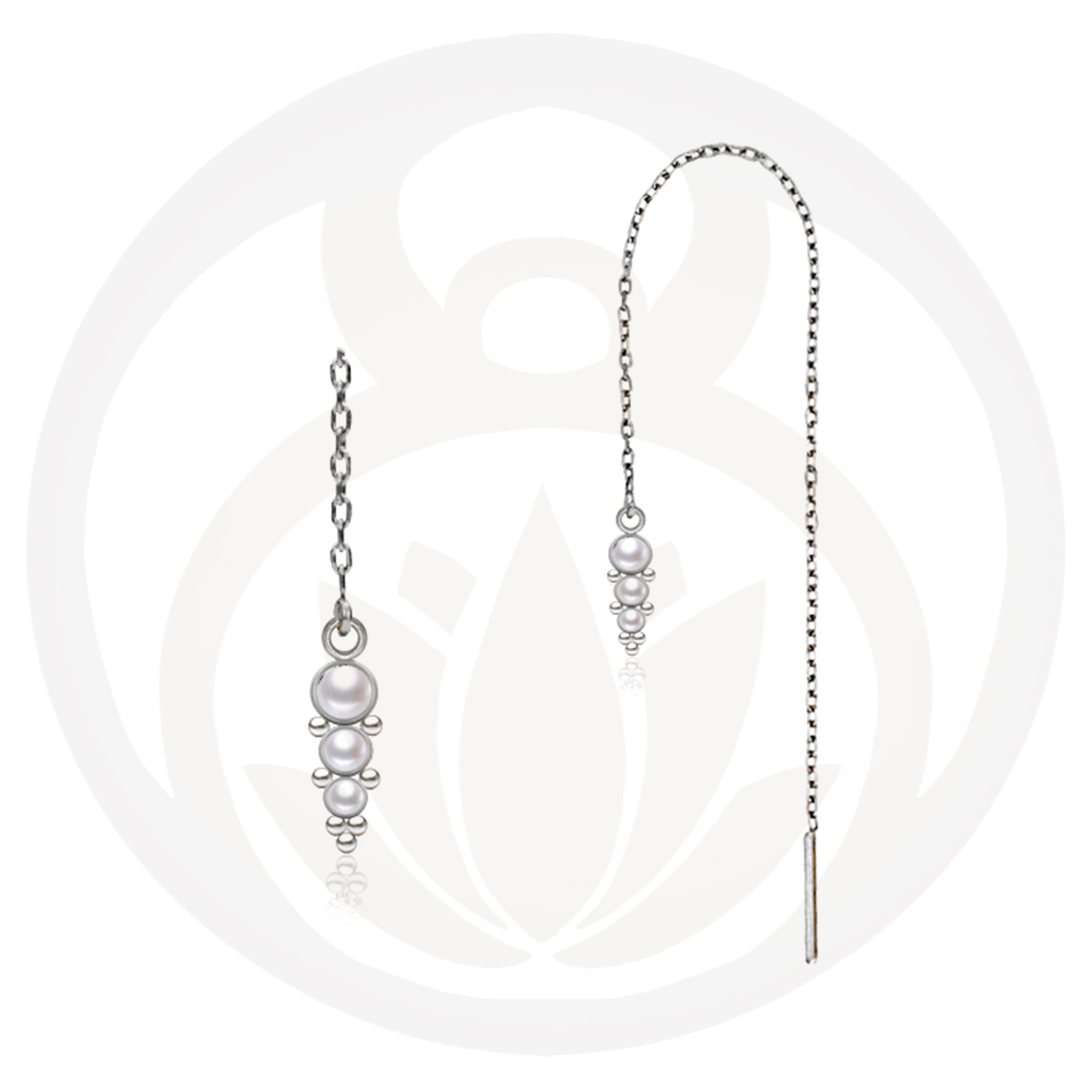 Halia silver chain earrings