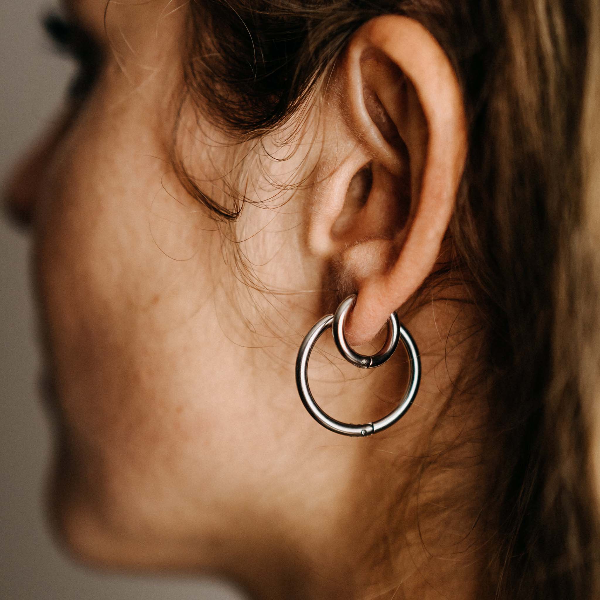 Ohrringe Kreolen Silber