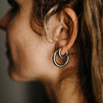 Ohrringe Kreolen Silber