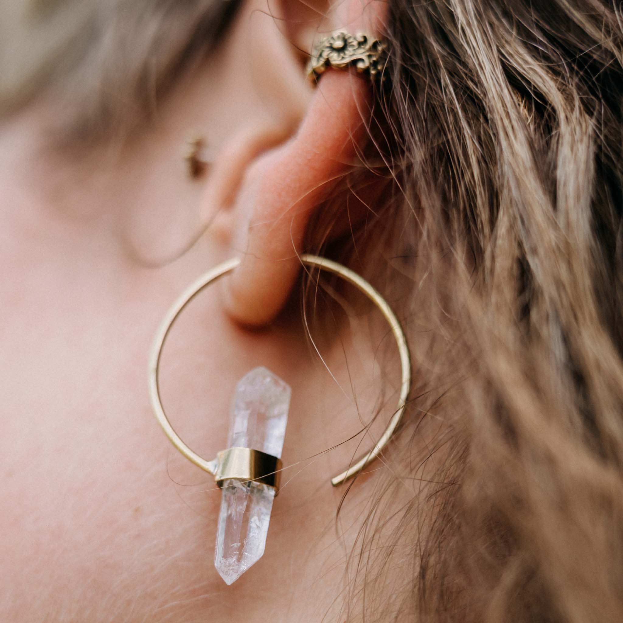 Ohrringe Lin Bergkristall