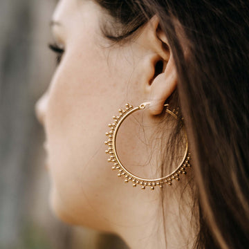 Ohrringe Zoya Groß Gold