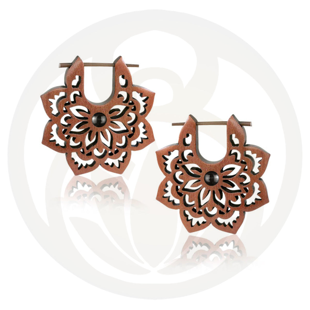 Ohrringe Zira Holz Onyx