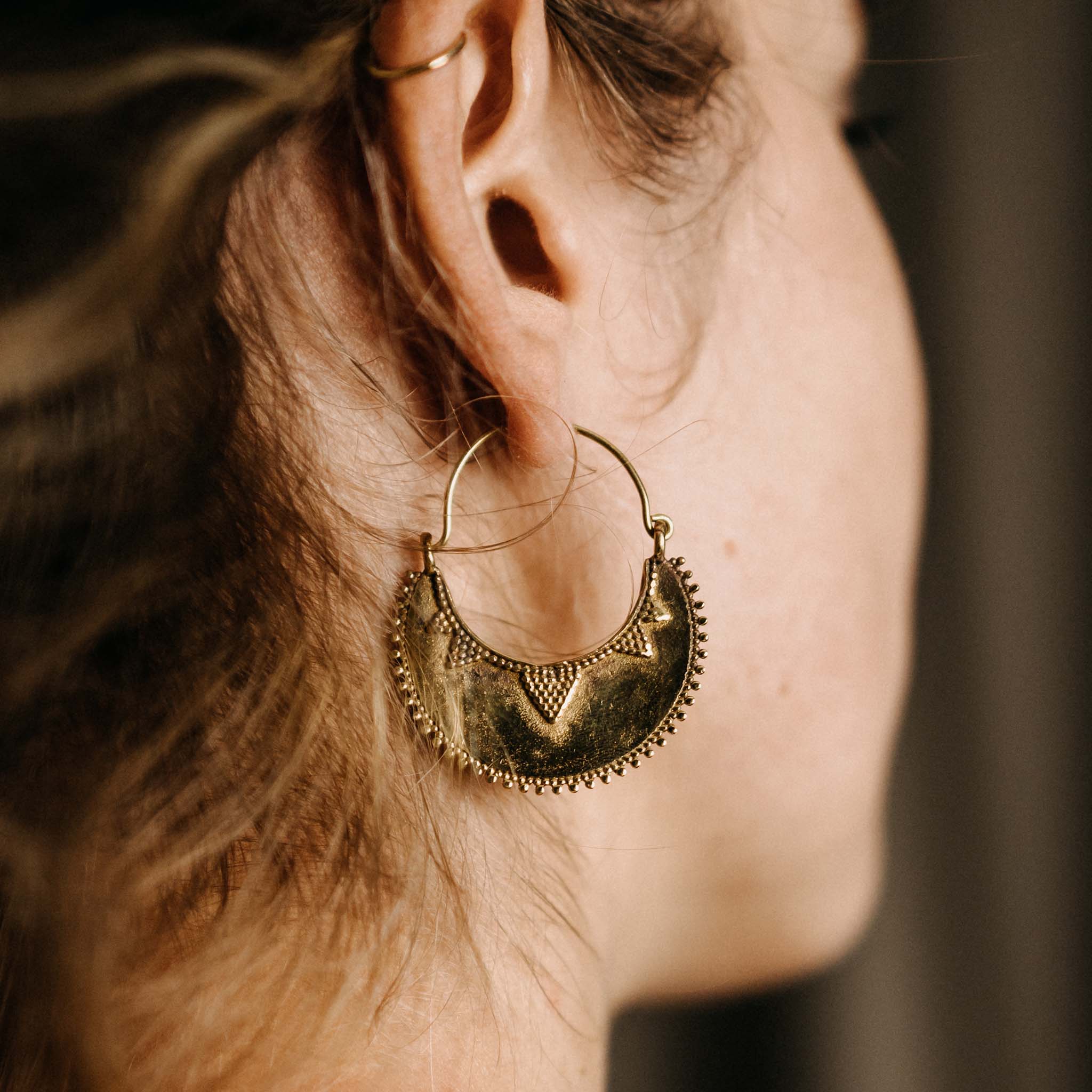 Ohrringe Quayaan Klein Gold/Silber